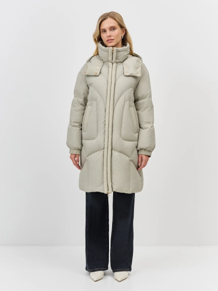 Пуховик с фигурной стежкой