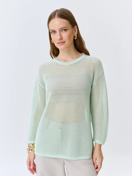 Ажурный вязаный джемпер