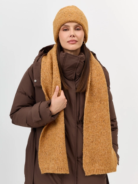 Вязаный шарф букле