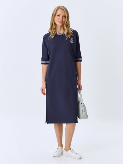 Свободное трикотажное платье из смесовой вискозы