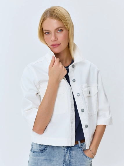 Укороченный джинсовый жакет