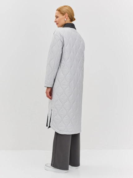 Длинное пальто с фантазийной стежкой
