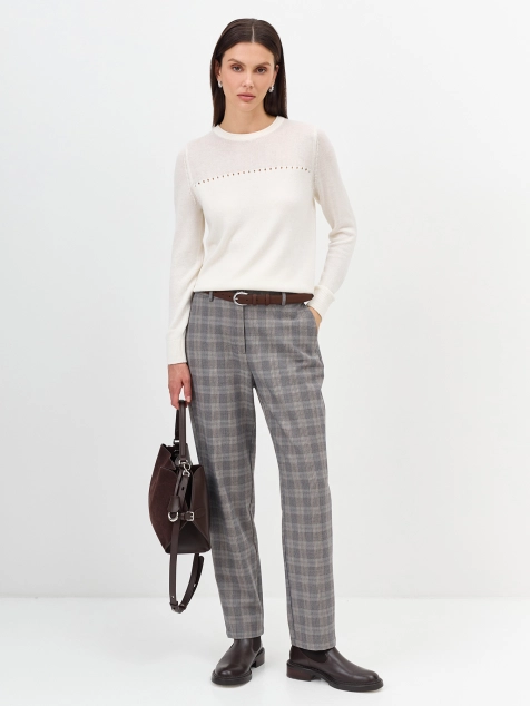 Расслабленные брюки в клетку