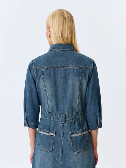 Джинсовое платье-рубашка