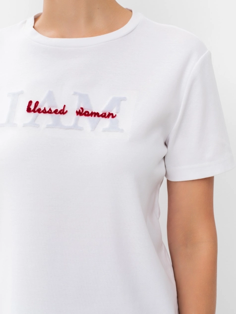 Футболка с бархатным принтом