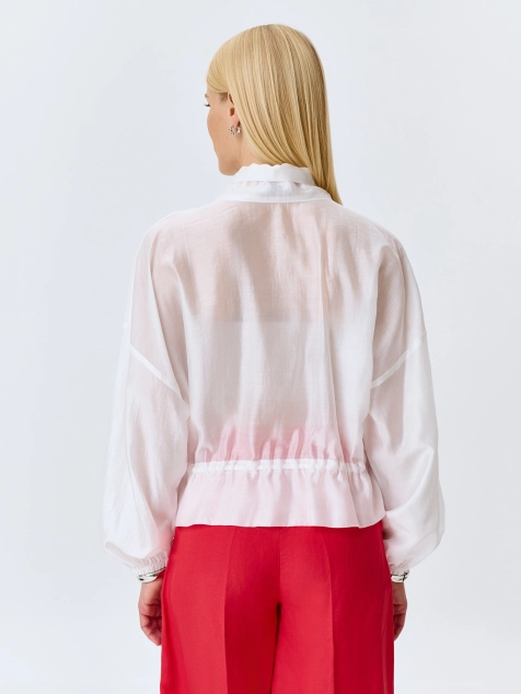 Полупрозрачный жакет из тенселя