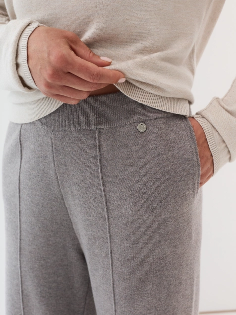 Вязаные брюки из мягкой пряжи с шерстью