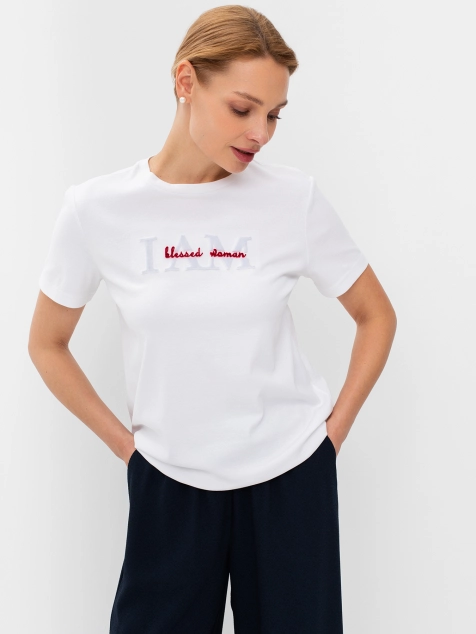 Футболка с бархатным принтом