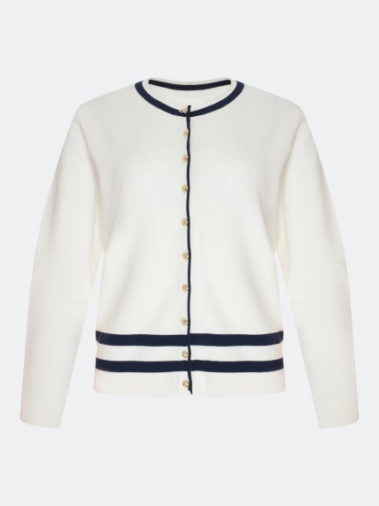 Кардиган с контрастными полосками