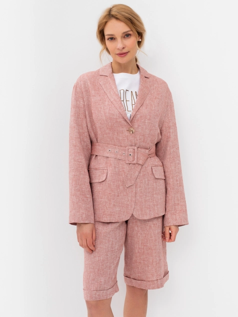 Льняной жакет в классическом стиле