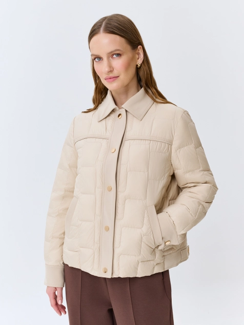 Стеганая куртка на натуральном утеплителе