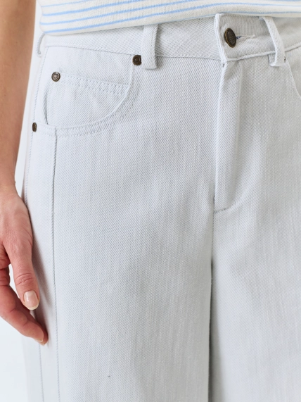 Фактурные джинсы-палаццо