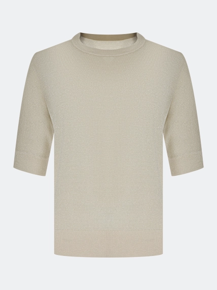 Ажурный джемпер из смесового тенселя