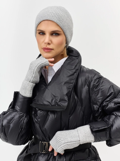 Вязаные митенки