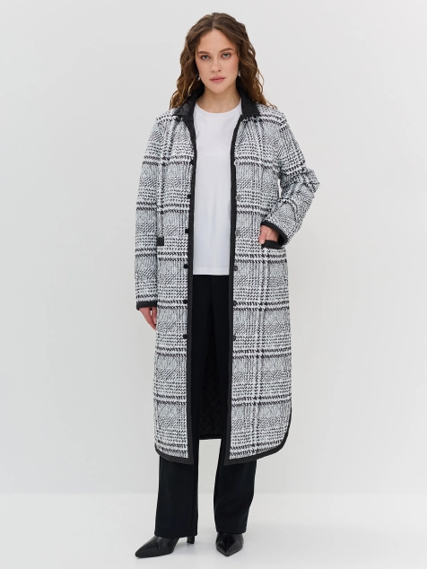 Двустороннее пальто с монохромным принтом
