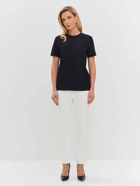 Базовая футболка из хлопка и модала