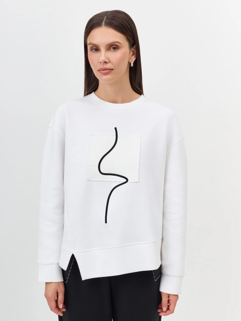 Свитшот с минималистичным принтом