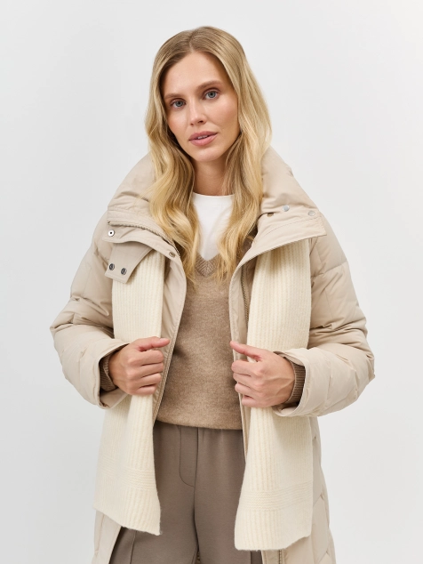 Вязаный шарф с шерстью