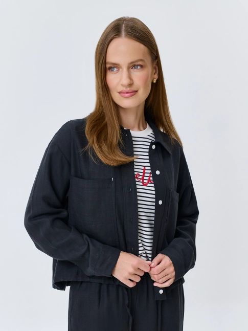 Жакет из тенселя и льна