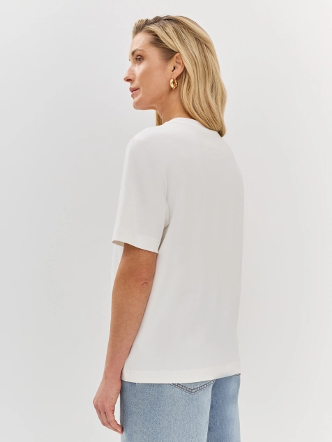 Футболка из 100% хлопка с фольгированным принтом