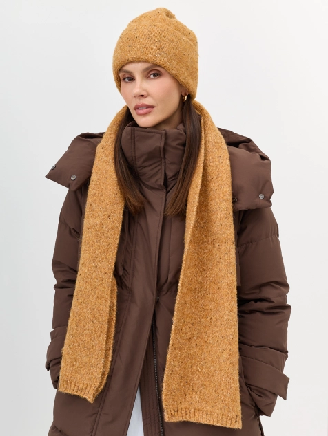 Вязаный шарф букле