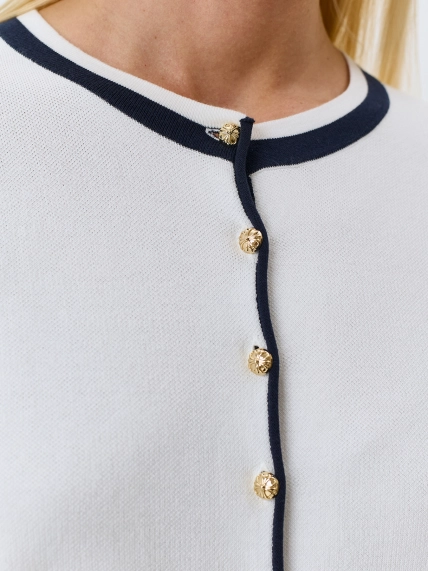 Кардиган с контрастными полосками