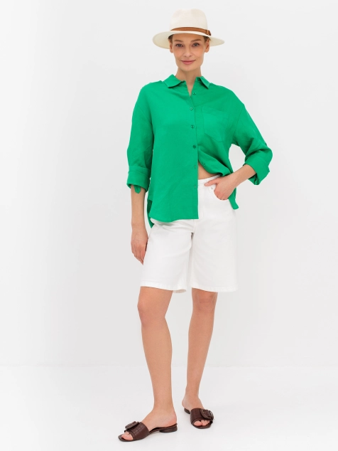 Белые джинсовые шорты