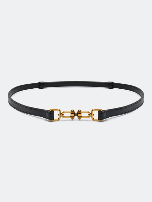 Узкий ремень с фигурной пряжкой