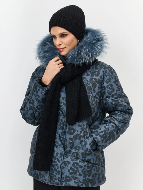 Вязаный шарф с шерстью