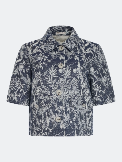 Жакет из жаккардового денима