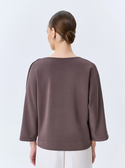 Джемпер из модала с драпировкой