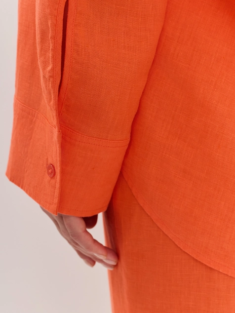 Яркая рубашка из 100% льна