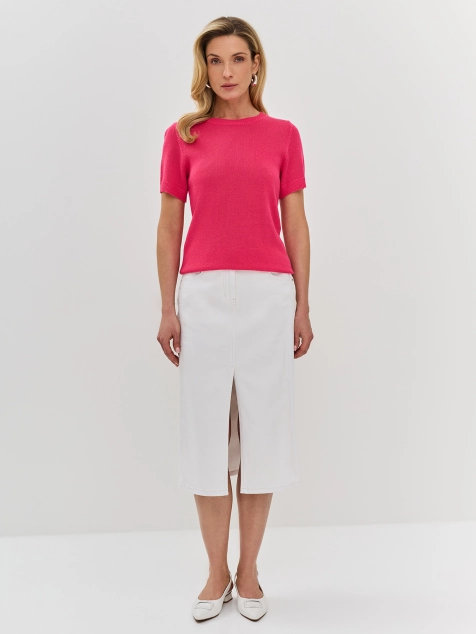 Юбка-карандаш из мягкого денима