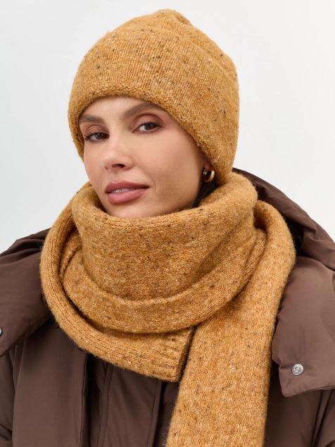 Вязаный шарф букле