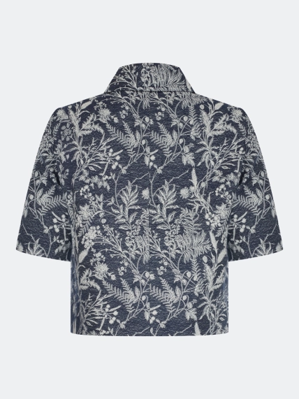 Жакет из жаккардового денима