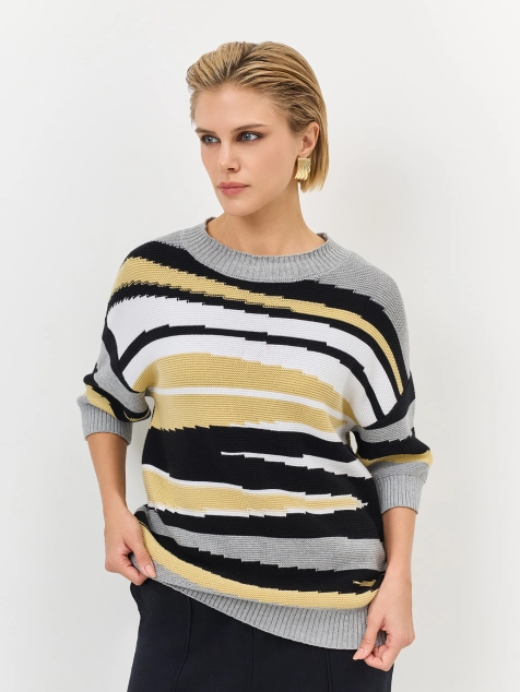 Джемпер из 100% хлопка с ярким принтом