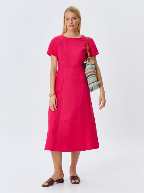 Яркое платье с кантом мережка