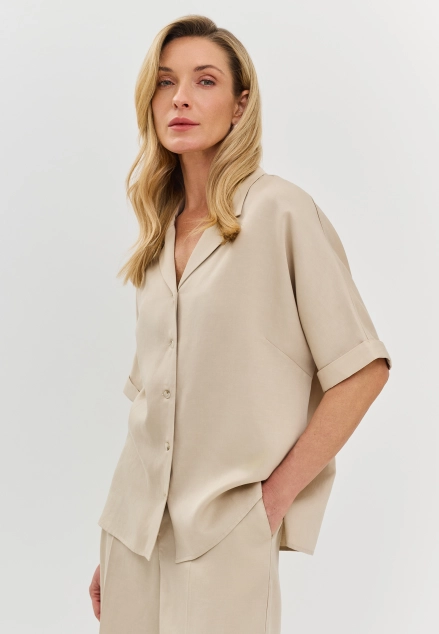 Укороченная рубашка из тенселя