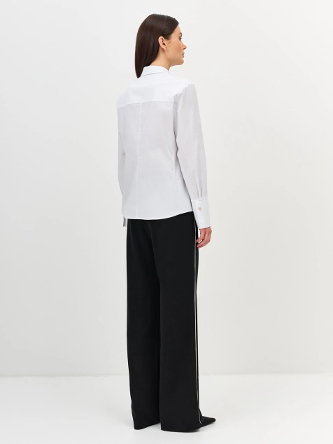 Широкие брюки с интарсией