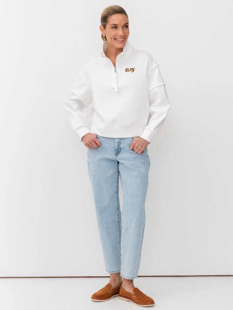 Трикотажный джемпер в спортивном стиле