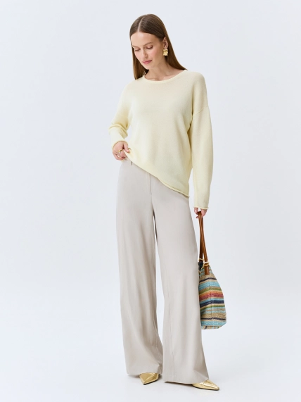 Брюки из тенселя и льна