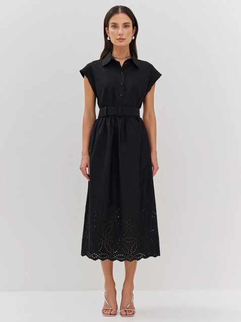 Платье-миди из хлопкового шитья