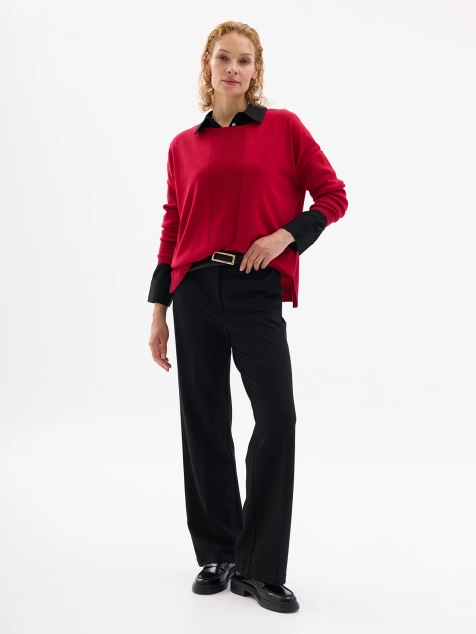 Брюки прямого силуэта с заутюженными стрелками