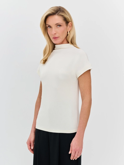 Базовый топ с воротником стойкой