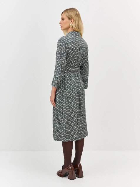 Платье рубашка с геометрическим принтом