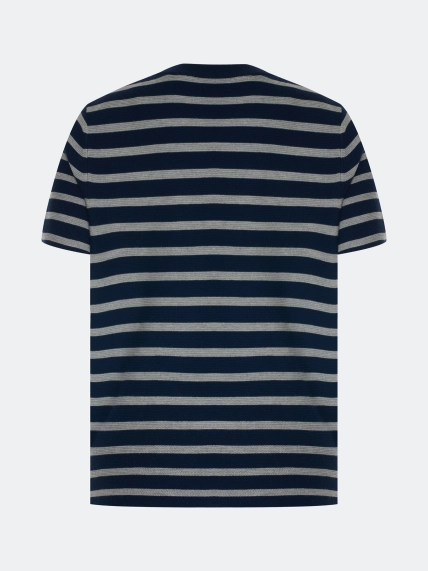 Джемпер в полоску с имитацией шарфа