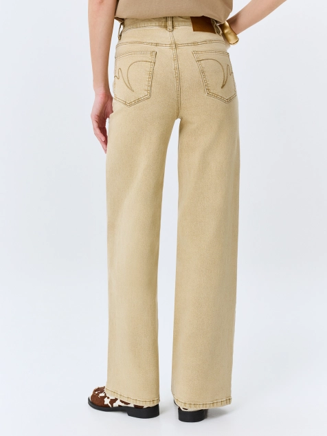 Джинсы Straight fit с простроченными стрелками