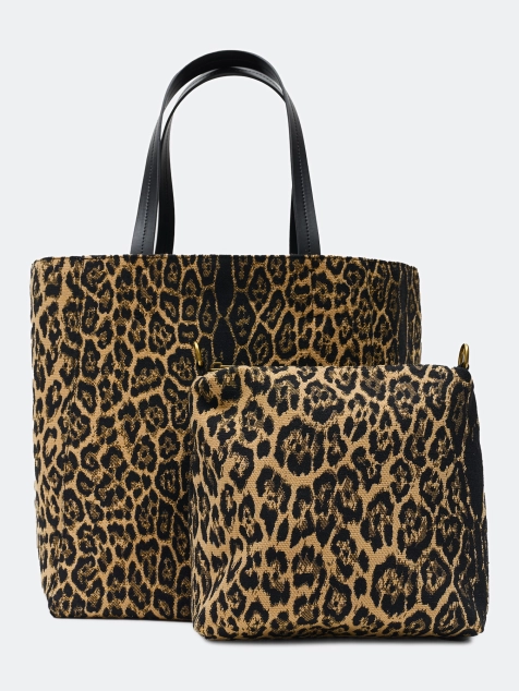 Сумка-шоппер с анималистичным принтом