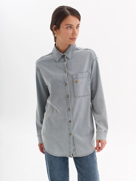 Рубашка с эффектом мраморной варки