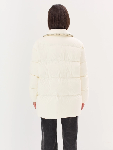 Куртка с запахом и декором по краю